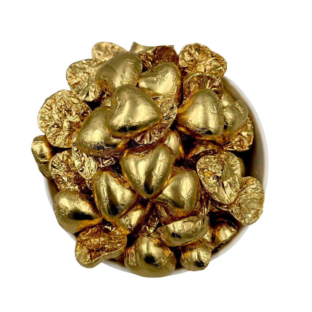Guld Hjerter - 120 stk.