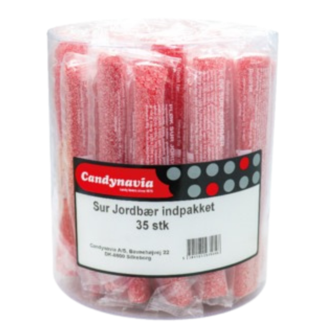 Pløkker Sur Jordbær - 35 stk.