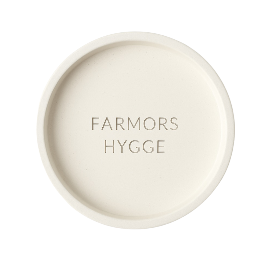 Skål Med Tekst Hvid - 1 stk.