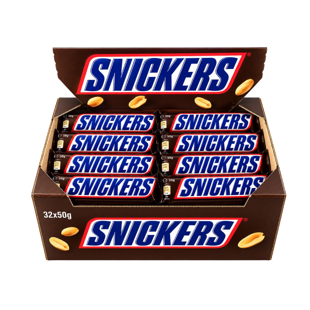 Snickers – 32 pieces.