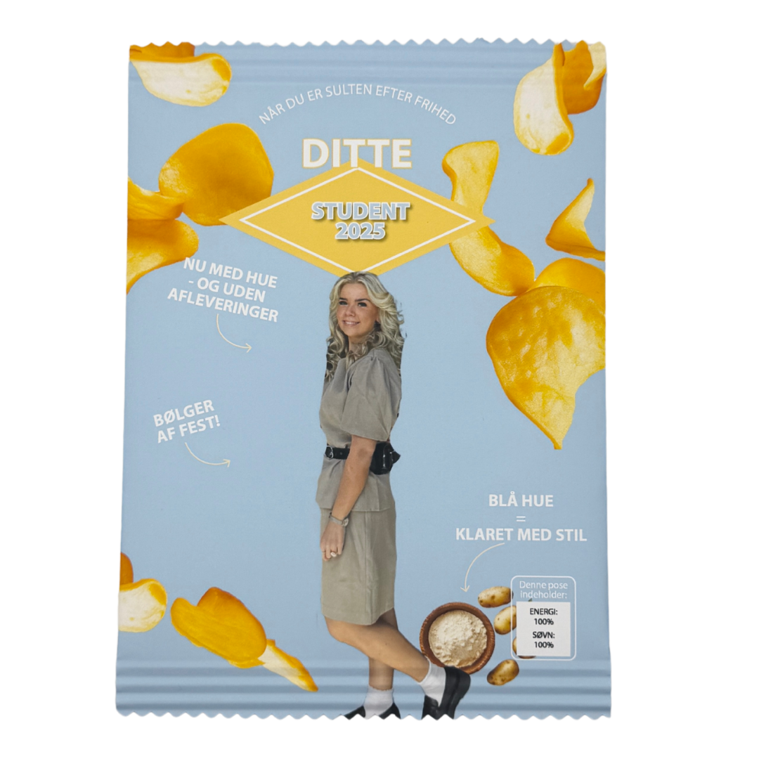 Personalized Chips Bag Light Blue - 1 pc.