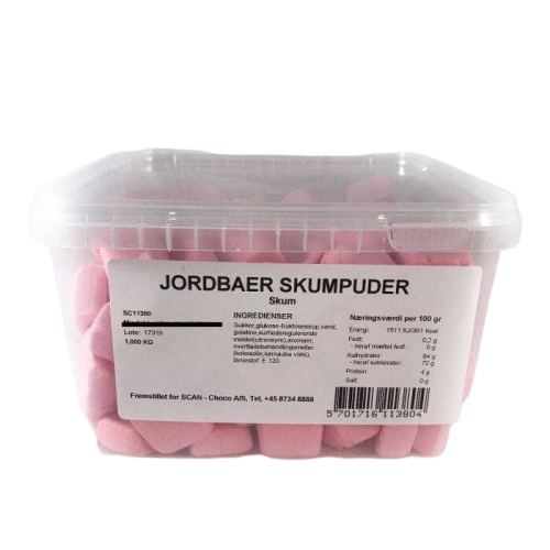 SC Jordbær Skumpuder - 216 stk.