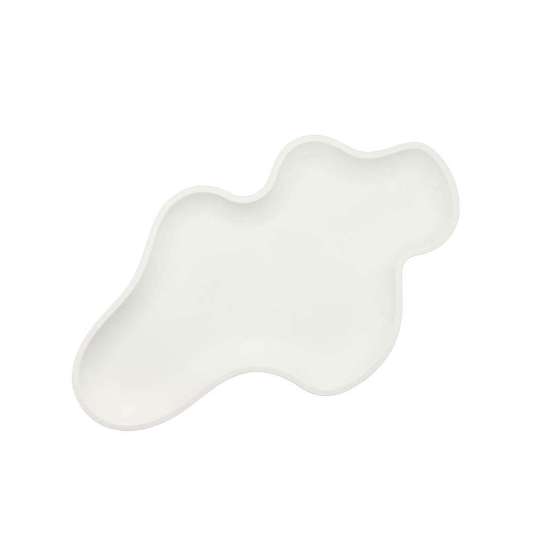 Håndstøbt fad med bølger – 1 stk.