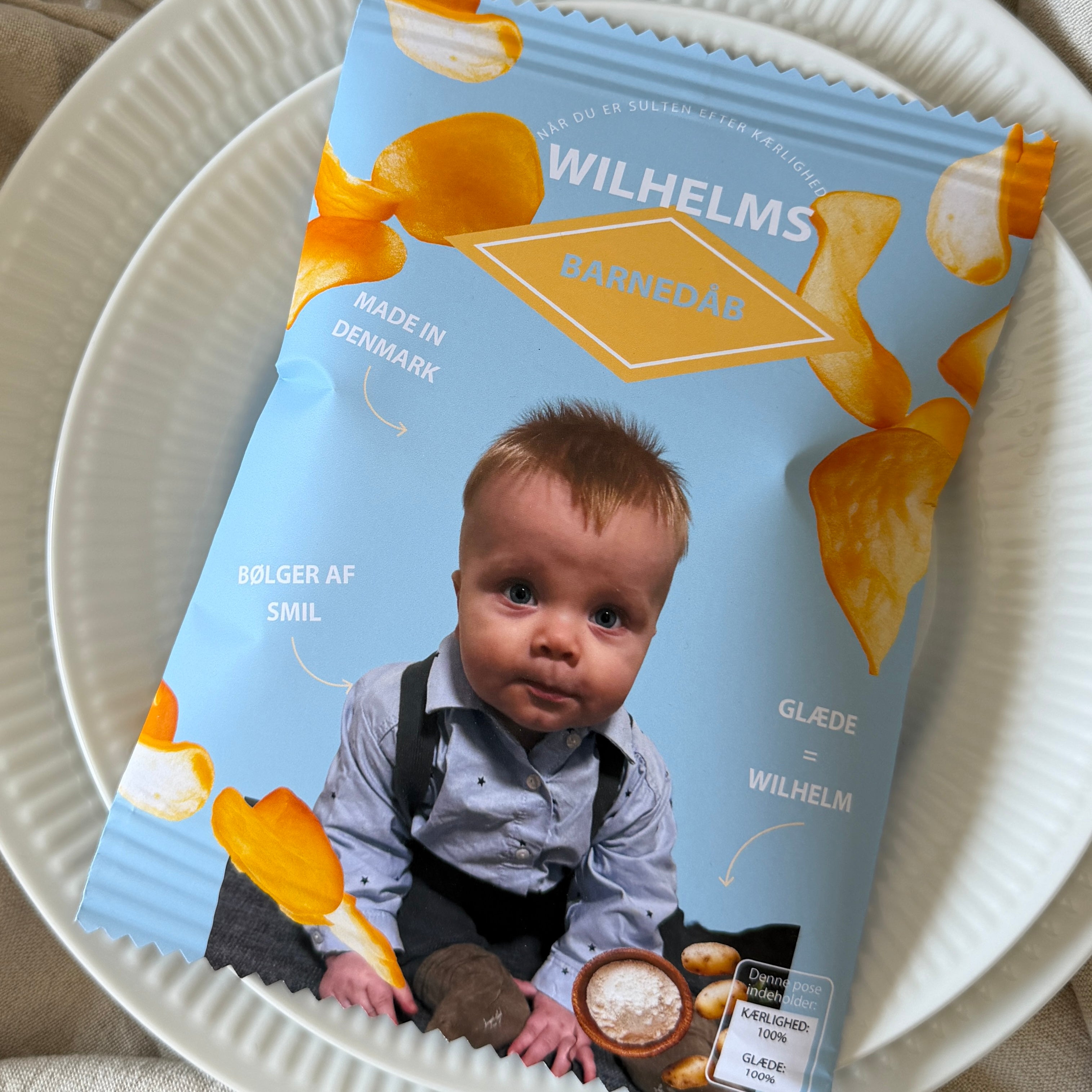 Personalized Chips Bag Light Blue - 1 pc.