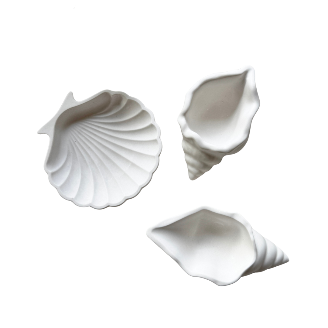 Håndstøbte Muslingeskåle – 3 stk.