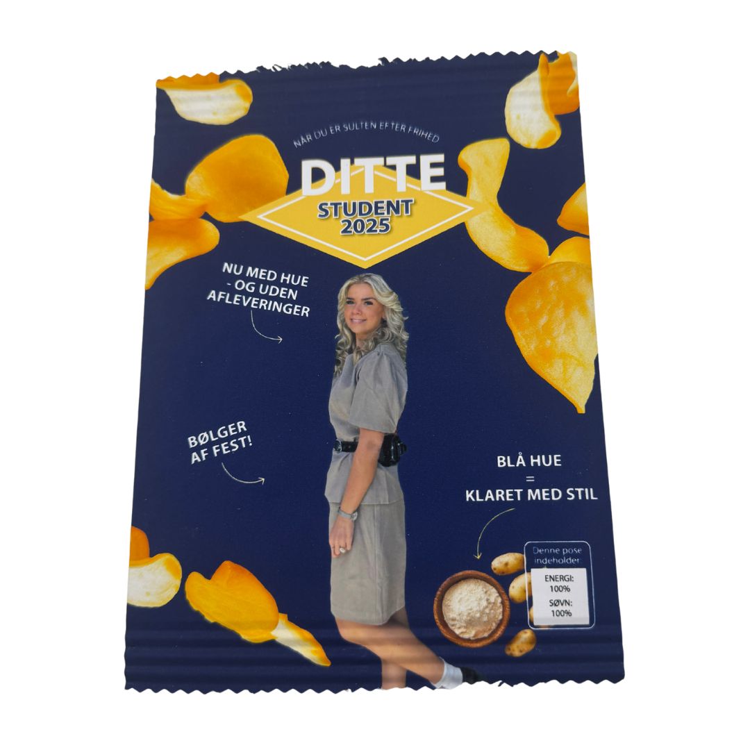 Personalized Chips Bag Blue - 1 pc.