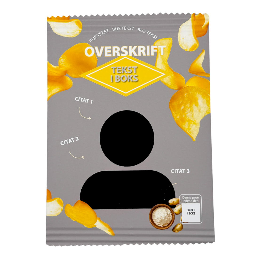 Personlig Chips Pose Grå - 1 stk.