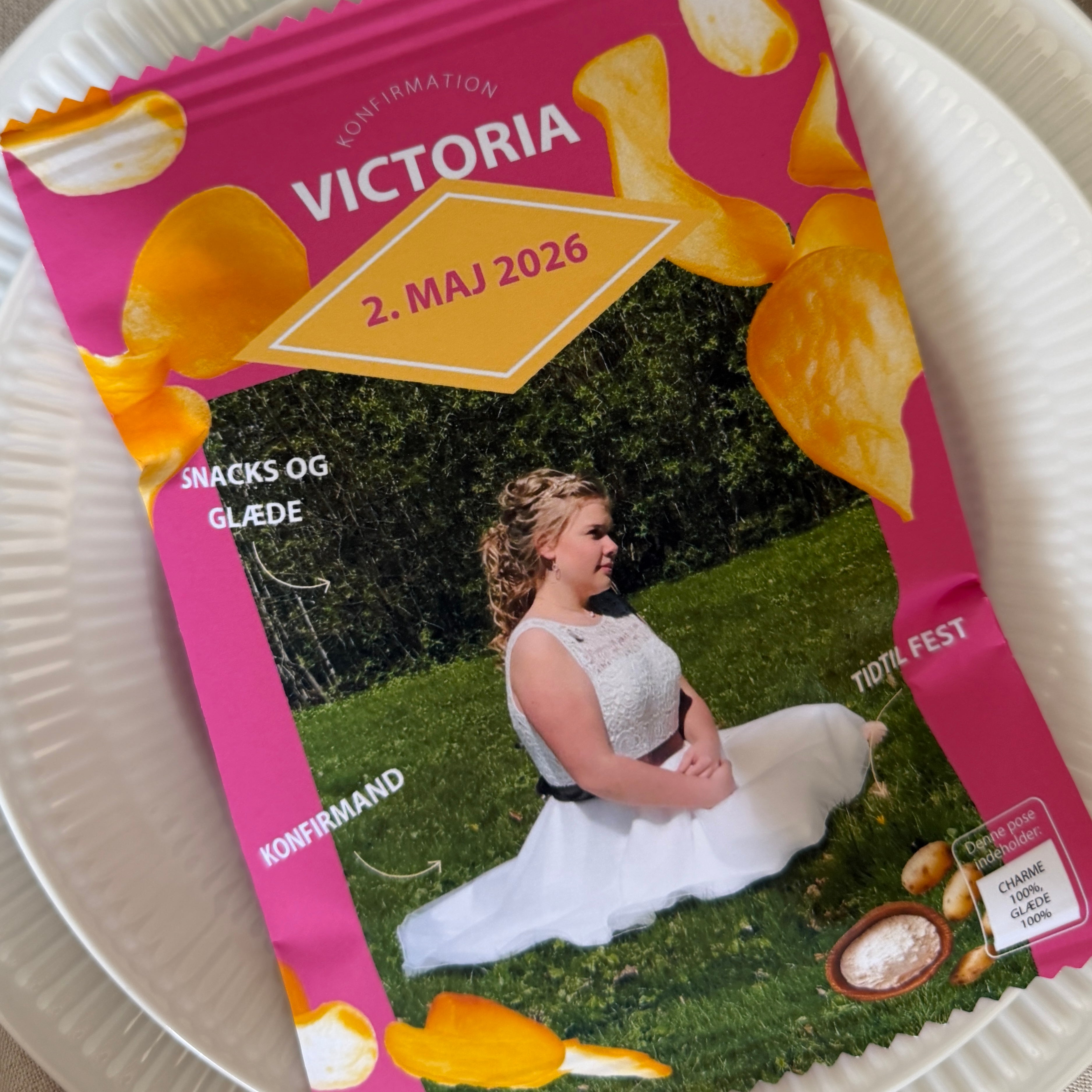 Personalized Chips Bag Pink - 1 pc.