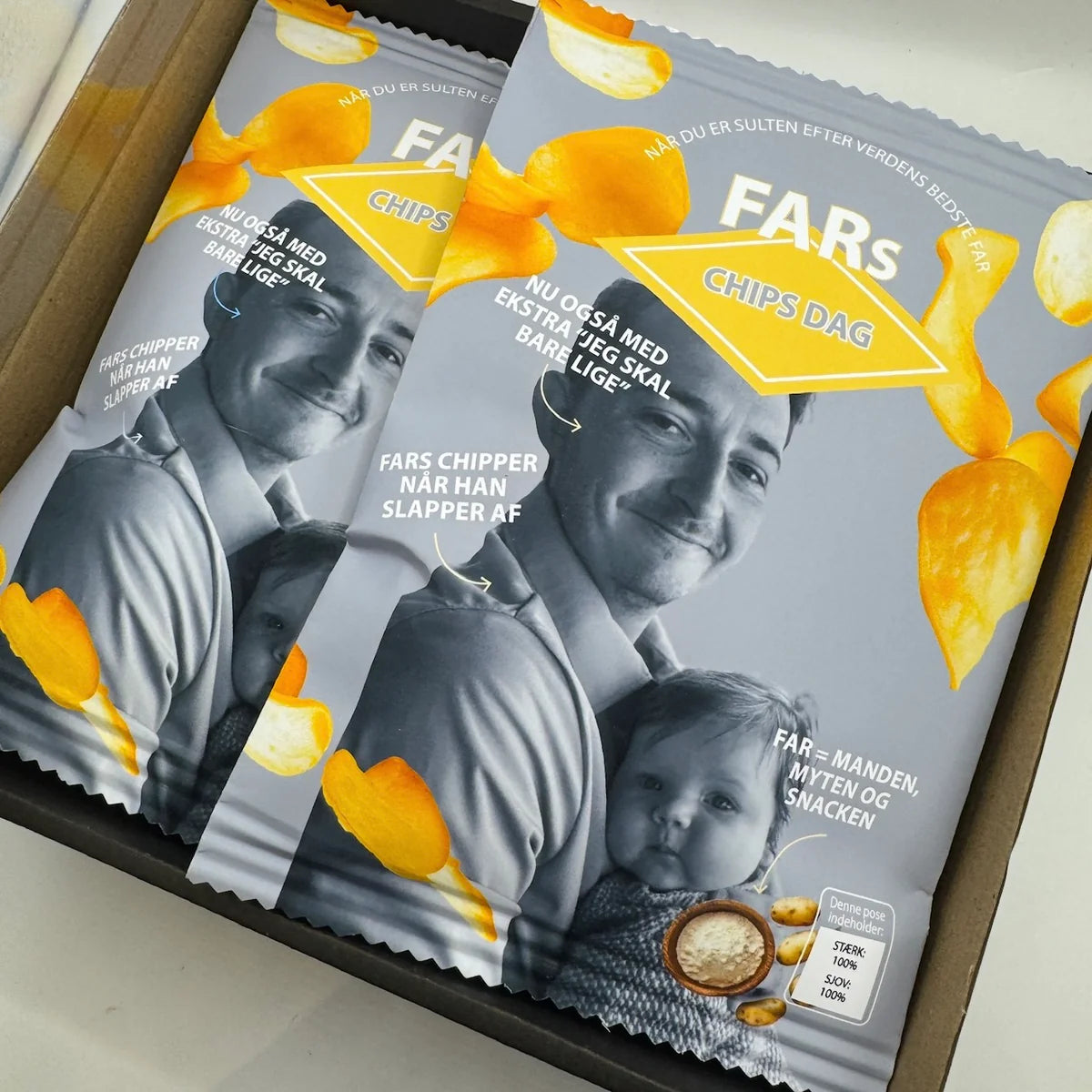 Fars Dags Chips Posen inkl. Gaveæske - 1 stk.