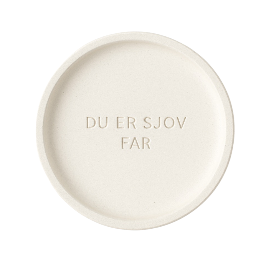 Skål Med Tekst Hvid - 1 stk.