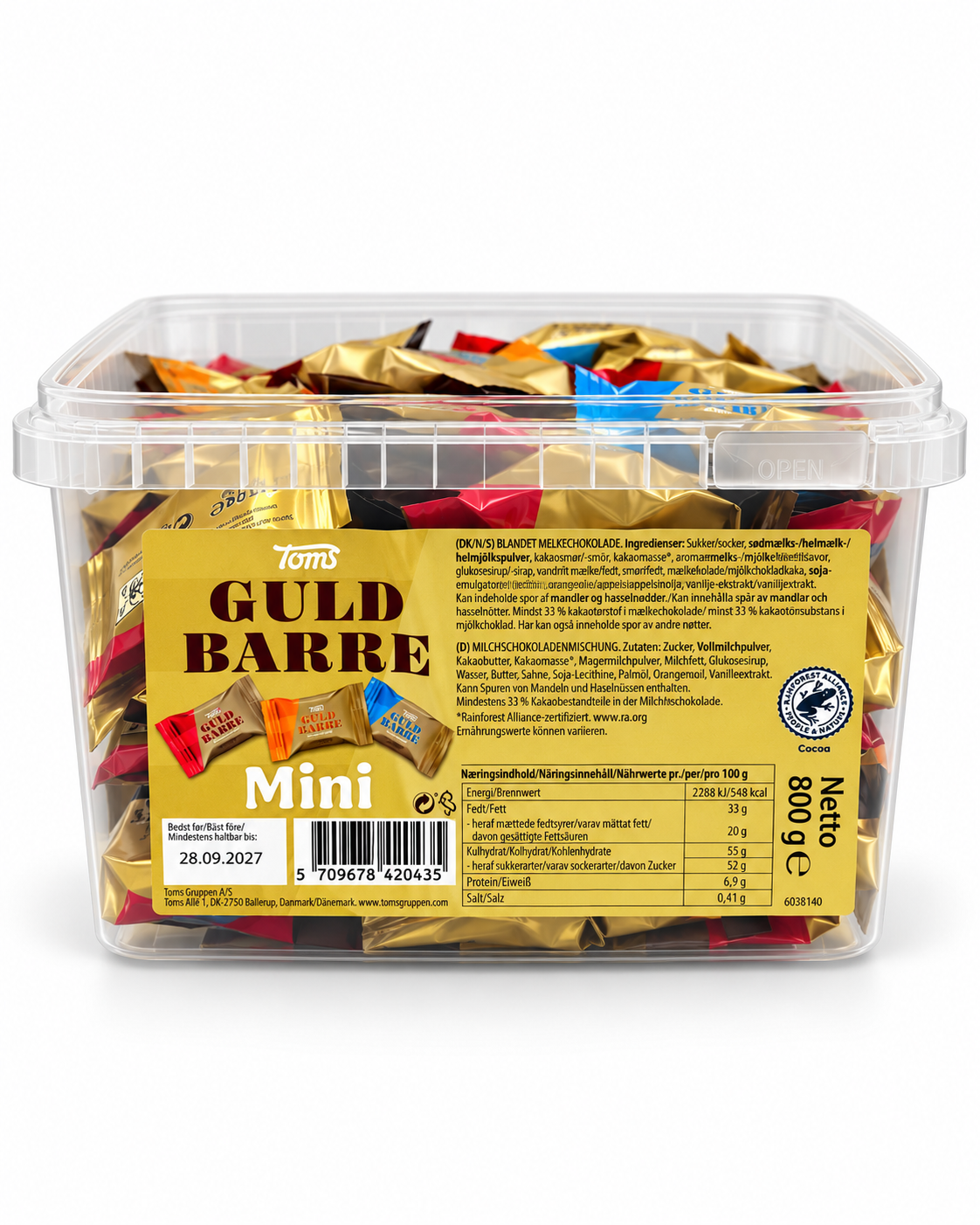 Toms Guld Barre Mini – 800 g