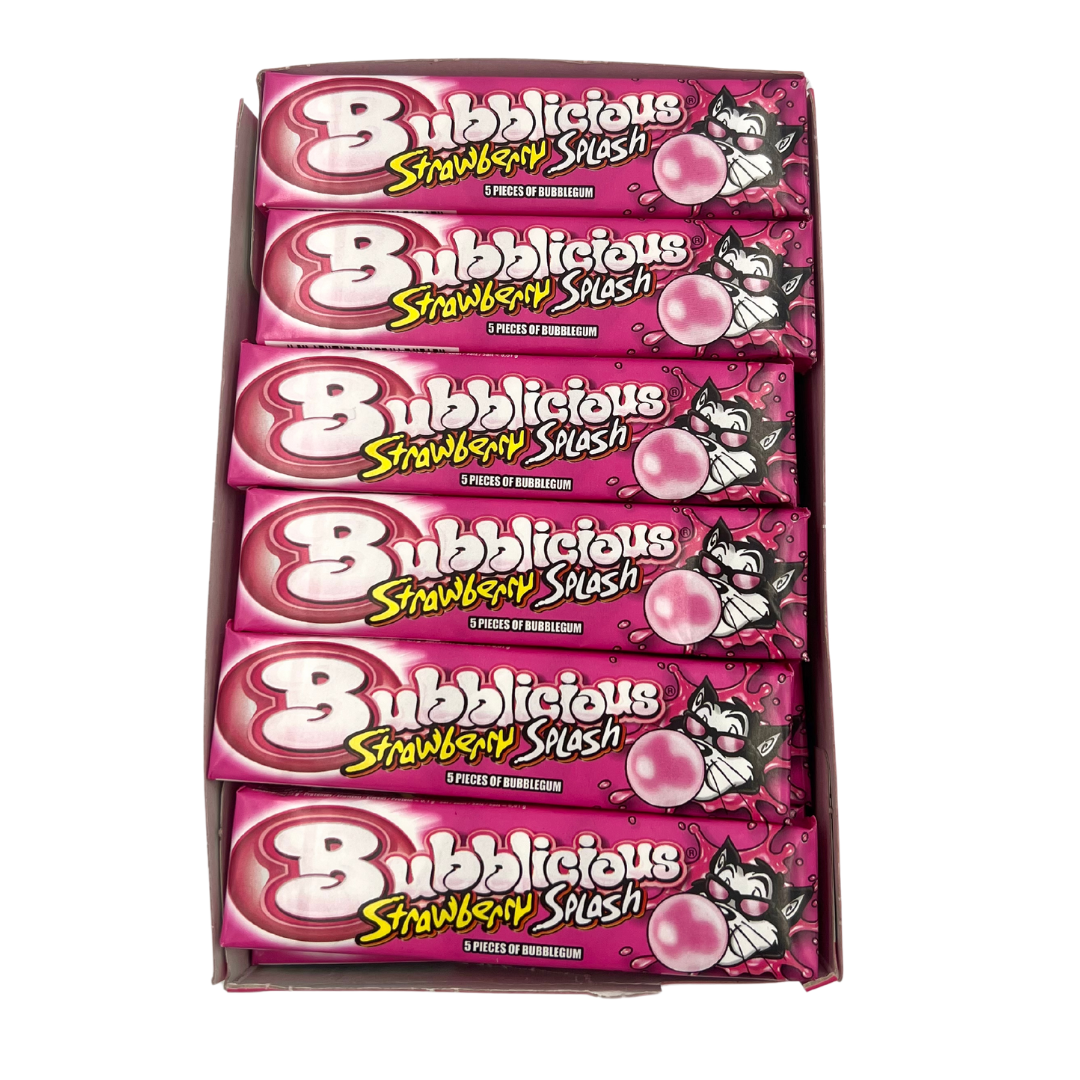 Bubblicious Strawberry Splash - 18 stk.