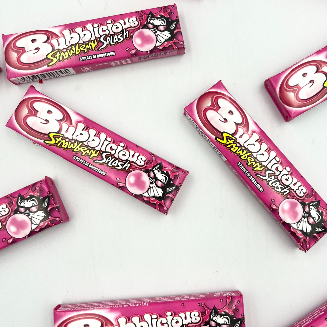 Bubblicious Strawberry Splash - 18 stk.