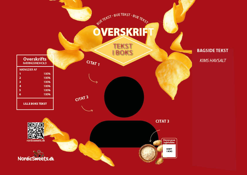 Personlig Chips Pose Bordeaux - 1 stk.