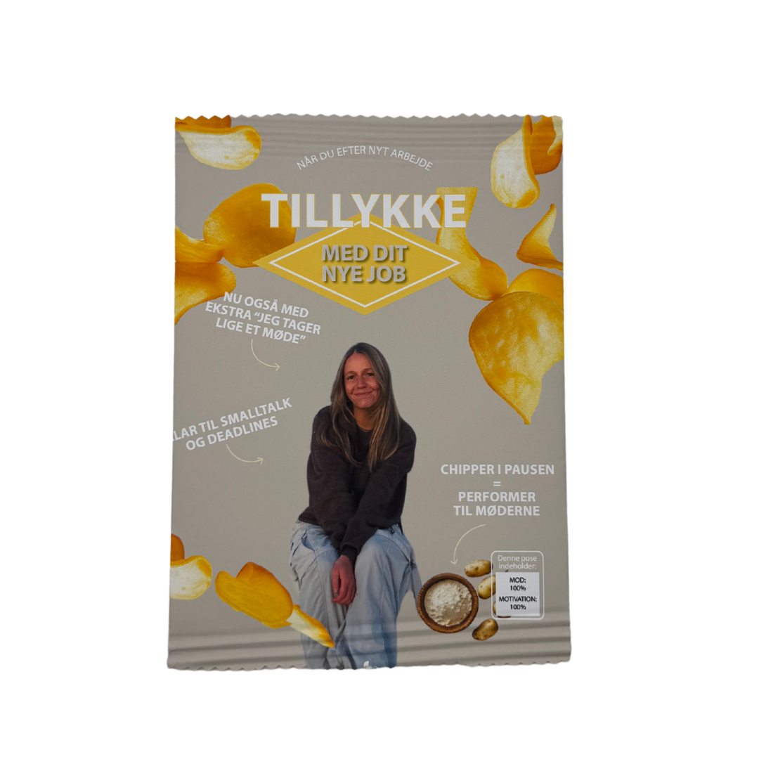Personlig Chips Pose Beige - 1 stk.