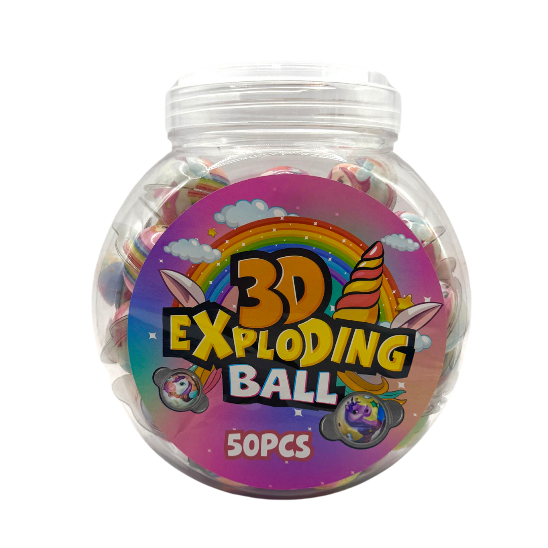 3D Exploding Balls Unicorn -  50 stk