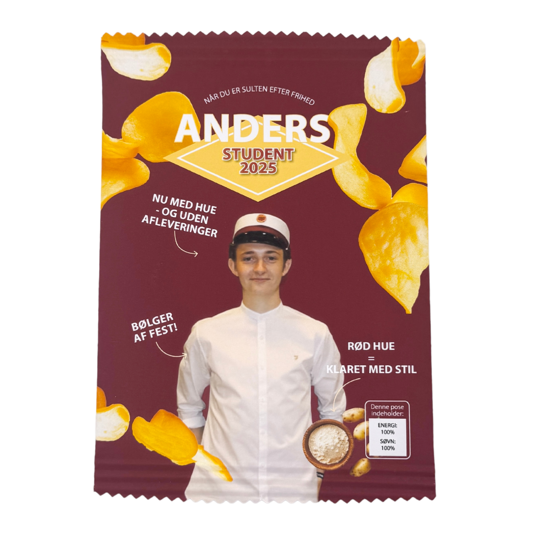 Personlig Chips Pose Bordeaux - 1 stk.