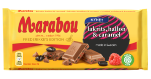 Marabou Hindbær, Lakrids & Karamel - 1 stk.